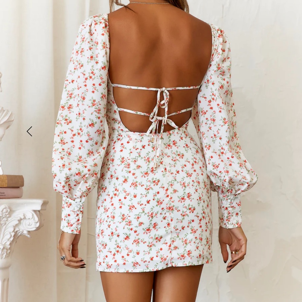Floral Open-Back Dress